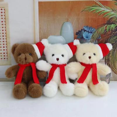 New Scarf Bear Teddy Bear Doll Claw Doll Christmas New Year Gift Rag Doll Plush Toy