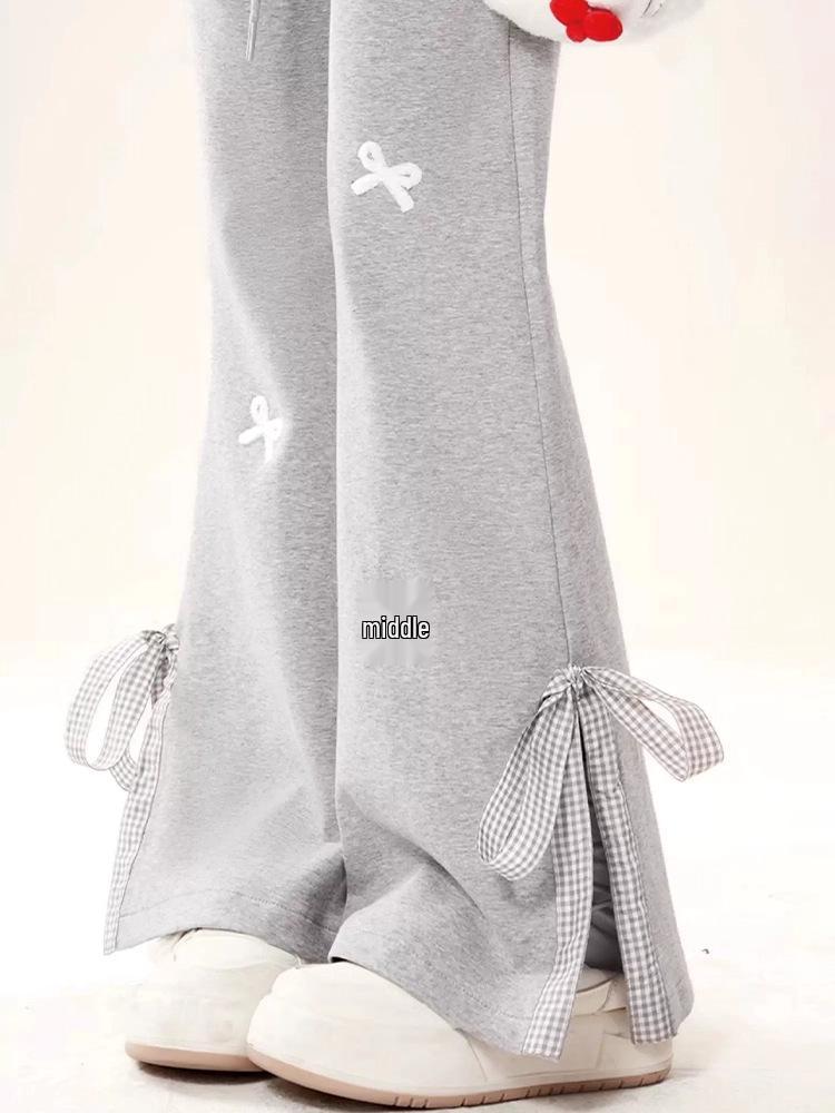 Süße Hose mit Schleife, hoher Taille und weitem Bein - Damen-Frühjahr/Sommer 2026 Trend