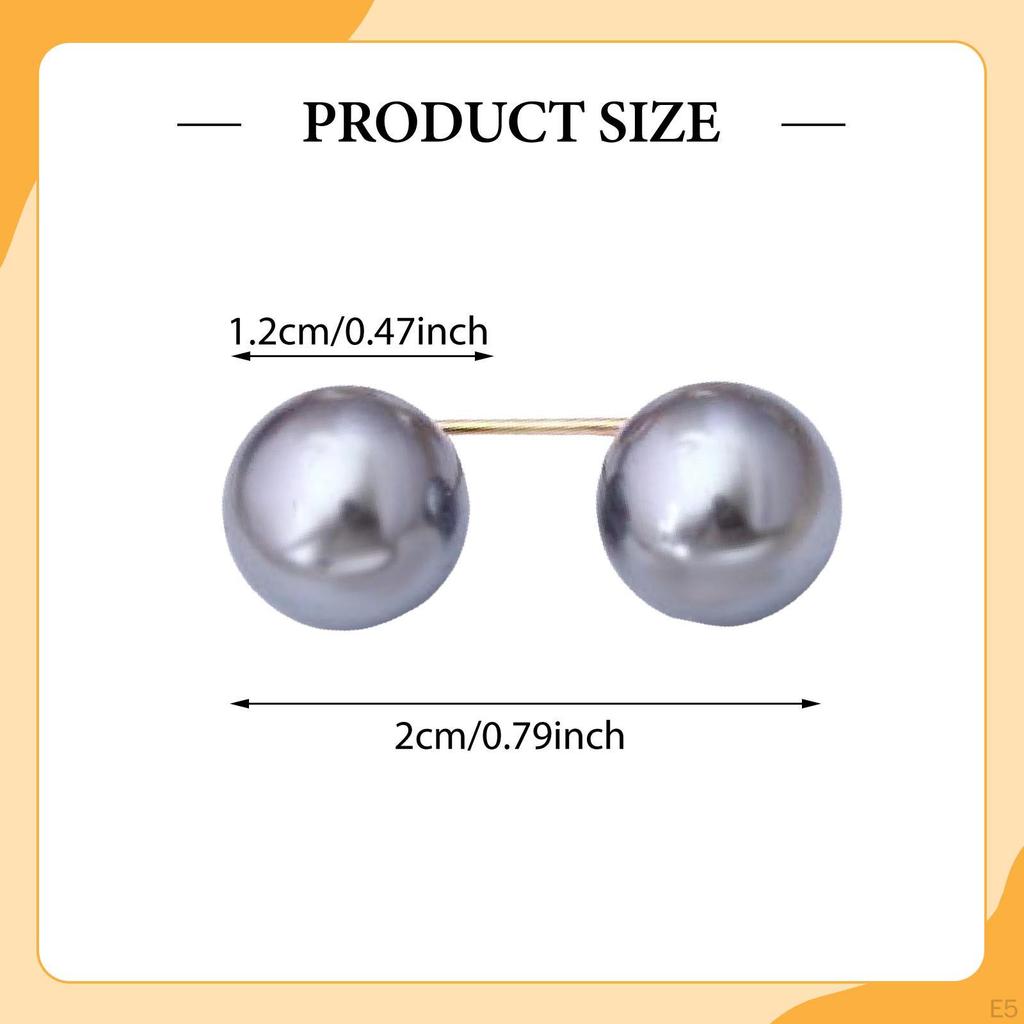 8 Pieces Artificial Pearl Brooch Pins Fashion Decoration for Girls Clothing
