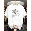 European sizes Men'S Casual Short-Sleeve T-Shirt | She Beats Me Humor Design - Breathable Summer T-Shirt, Machine Washable, Regular Fit