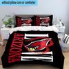 Arizona Cardinals Logo 3PCS Bedding Set 2D Printing (Includes 1 Duvet Cover + 2 Pillowcases Coreless), Bedroom decor,Fan gift