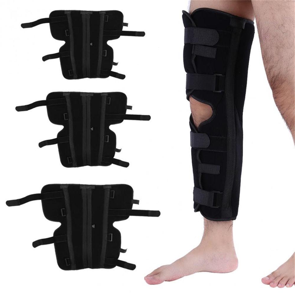 1Pcs Tri-Panel Knee Immobilizer Full Leg Brace Support Aluminum Alloy Straight Knee Splint for Knee Protector Fracture Stabilizer