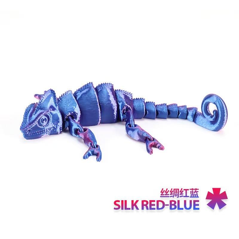 2026 3D Printed Dragon Chameleon Figures Multi-joint Movable Simulation for Home Accessories Kids Gift Room Decoration