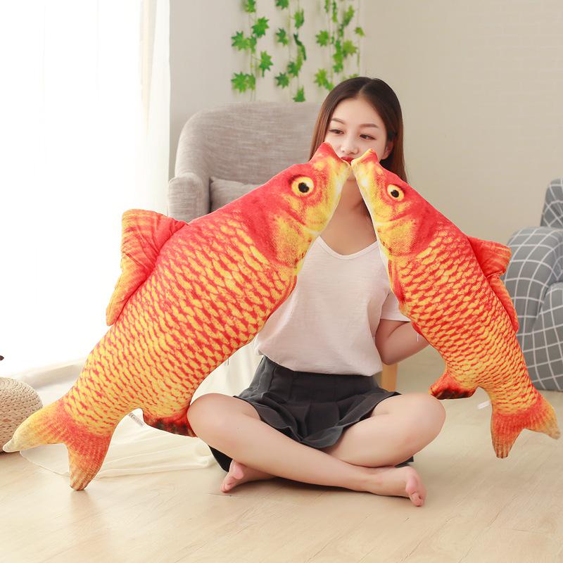 Creative Cartoon Carp Pillow: Back Support & Pet Toy - Valentine's Day Gift for Girls