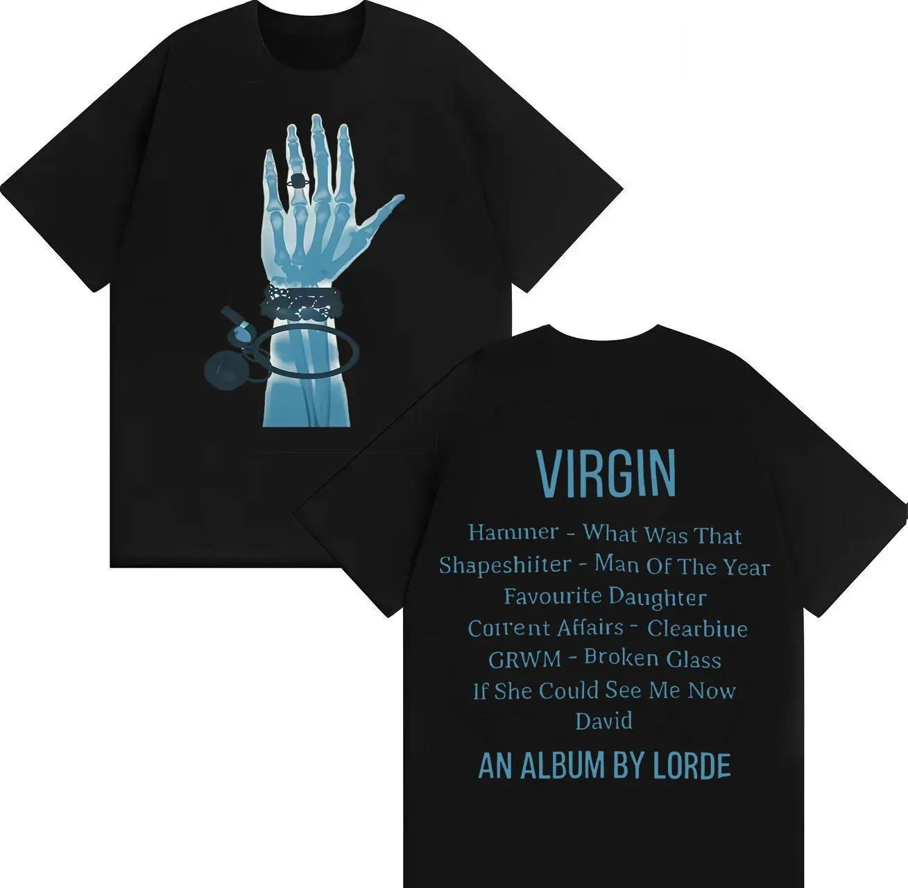 

Unisex Women Gothic Clothes Fashion Tee High Quality Cotton Tshirts Singer Lorde Virgin Album Graphics Tshirt Shirt Short Sleeve S