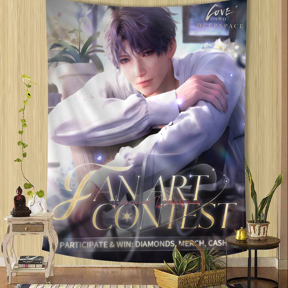 

Movie The Love Witch Anime Colorful Tapestry Wall Hanging Hippie Flower Wall Carpets Dorm Decor Japanese Tapestry 74x94cm(29x37in)