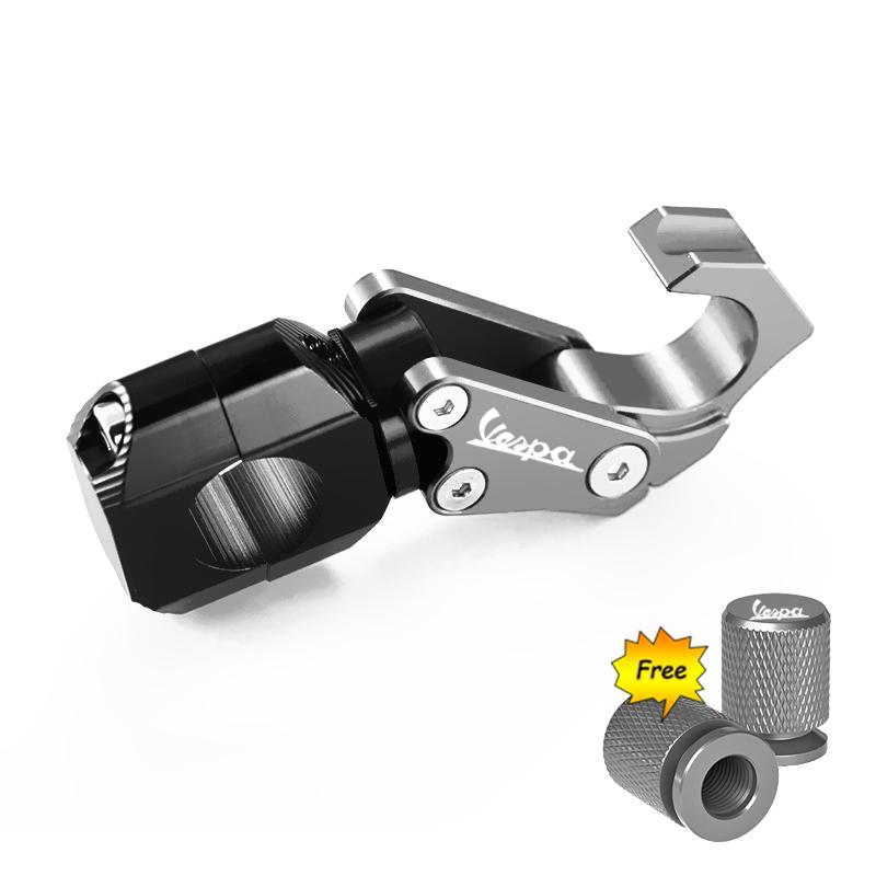 

Для Vespa LX LXV Sprint GTS GTV 50 150 250 300 300ie Аксессуары для мотоциклов Крючок для шлема Сумка для переноски багажа Крючок для хранения на руле серебряный