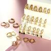 Stainless Steel Ear Barbels Ear Ring Star and Moon Ear Hoops Versatile Ear Pinning Accessories