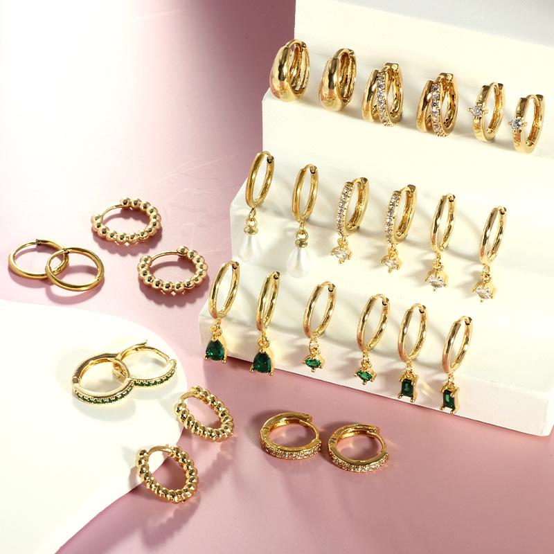 Stainless Steel Ear Barbels Ear Ring Star and Moon Ear Hoops Versatile Ear Pinning Accessories