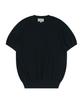 BELLIEF Essential Comfort Short Sleeve Round Knit (Navy)