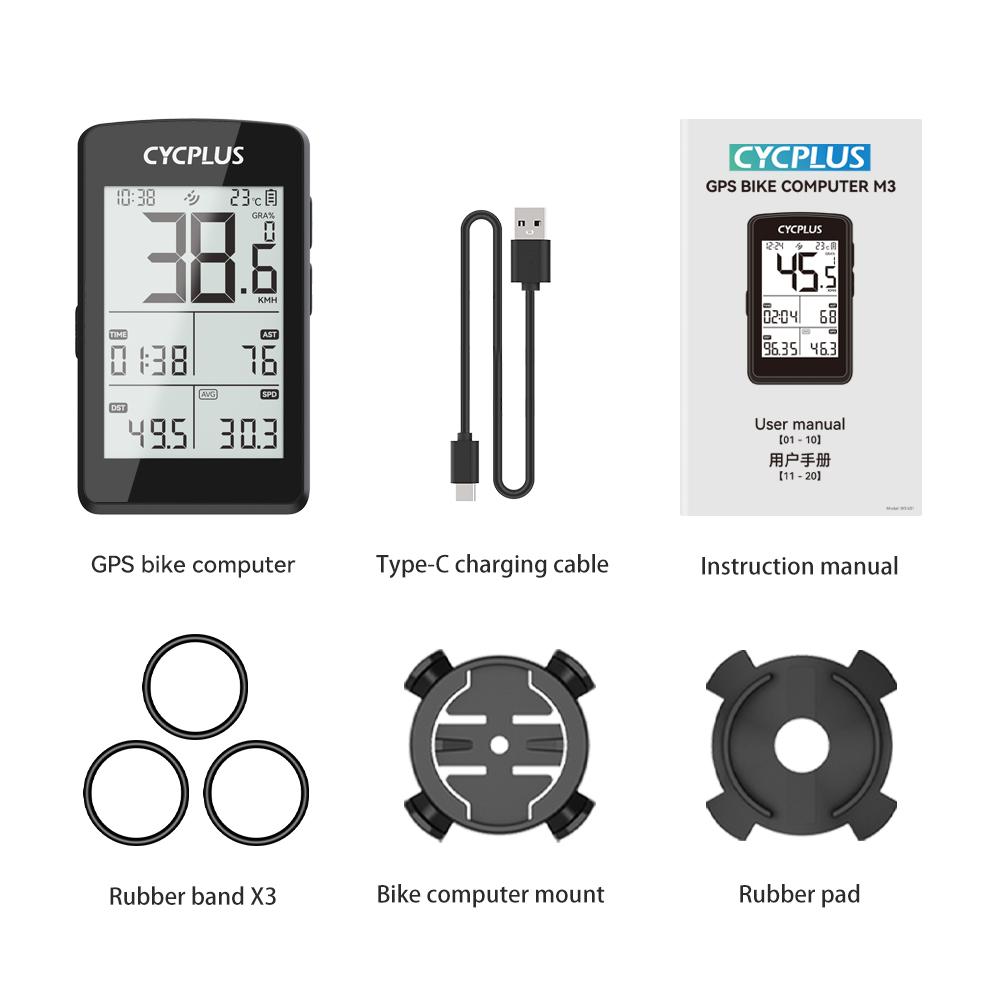 CYCPLUS M3 Велокомпьютер GPS Беспроводной ANT+ BLE 5.0 Водонепроницаемый Спидометр Велосипедный Cyclocomputer M3