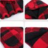 Autumn and Winter Women's Loose Fashionable Medium-length Hooded Buttonless Cardigan Plaid Plush Vest Jacket Women