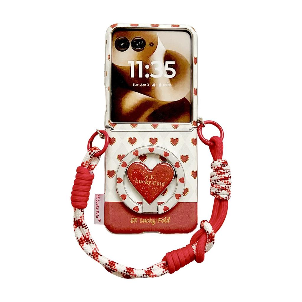 Applicable To Motorola Razr11 Mobile Phone Case Razr11 Motorola Side Buckle Silver Edge Magnetic Gilt Love Woman