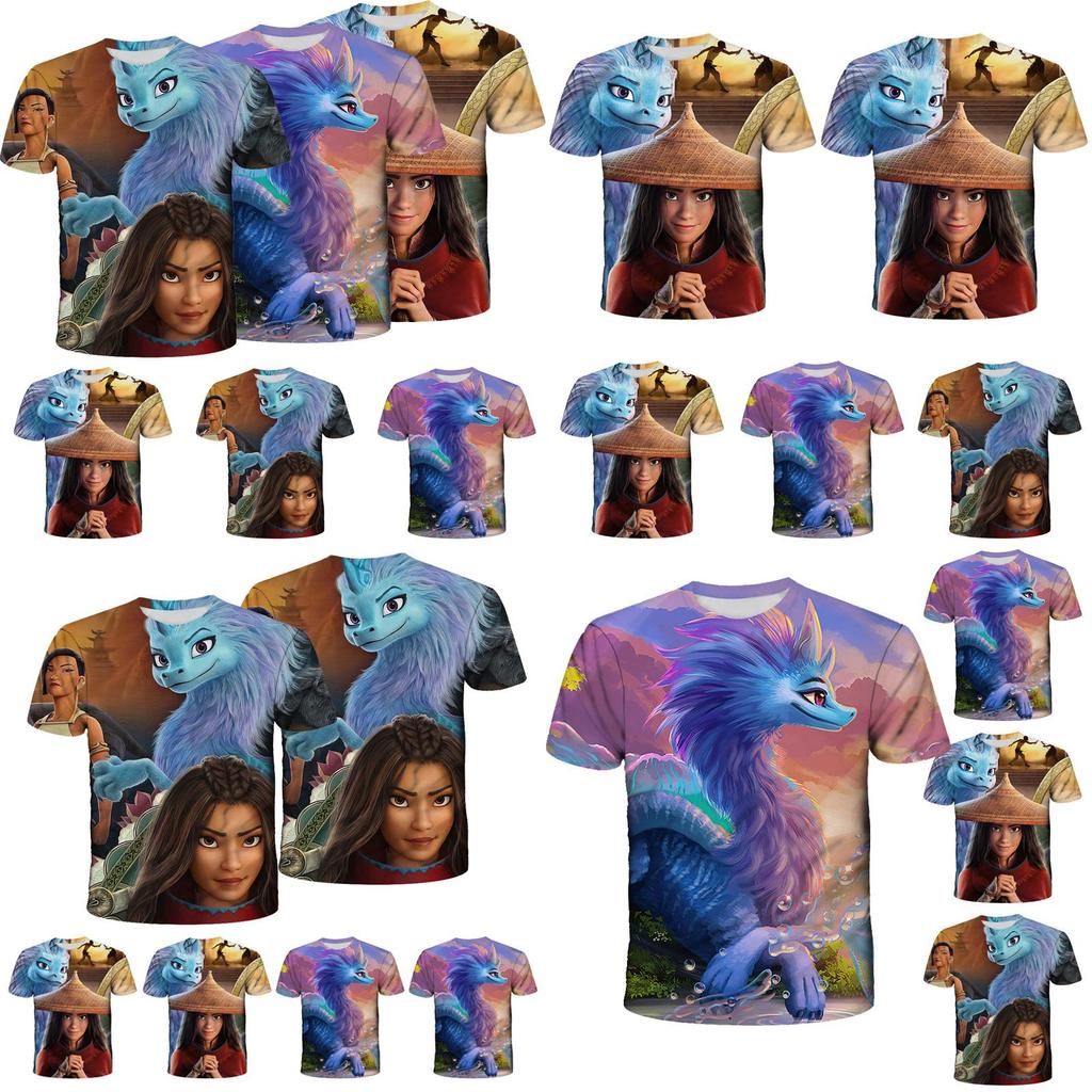 Comfortable And Stylish Raya And The Last Dragon 3d Print T-shirt For Kids
