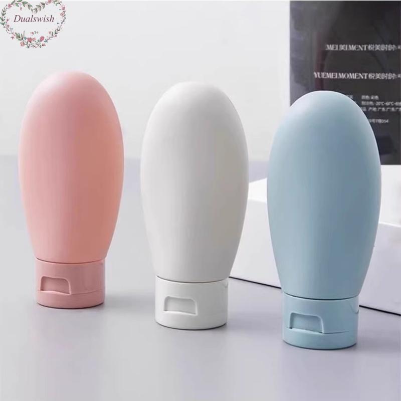 3 Pcs/set Cosmetic Dispenser Bottle 60ml Hose Squeeze Container Set Portable Travel Shampoo Bottle Flip Cap Lotion Bottle