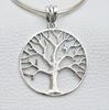 Sterling Silver Tree of Life Pendant, Handmade Plain Silver Jewelry