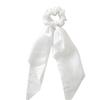 Women Girl Bow Satin Ribbon Ponytail Scarf Hair Tie Rope Scrunchies Elastic Band