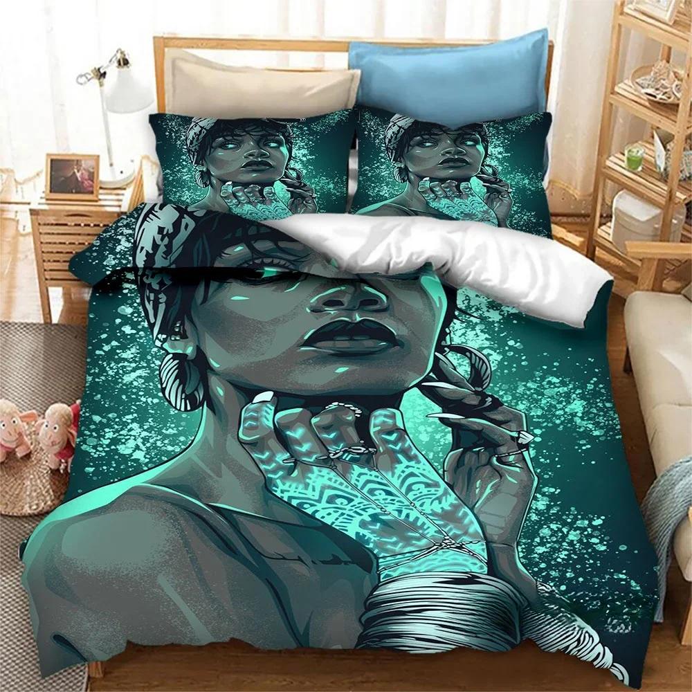 Singer NH Star Printed Bedding Set Boys Girls Twin Queen King Size Duvet Cover Pillowcase Bed Boys Adult Bedroom Home Textiles