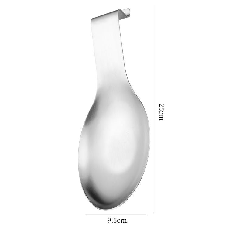 Stainless Steel Spoon Rest Spatula Ladle Holder Soup Spoon Rack Heat Resistant Spoon Holder Storage Tray Kitchen Spoon Utensil