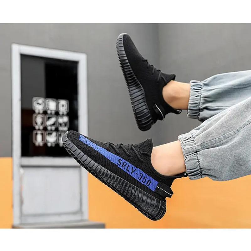 Herren Strick Laufschuhe Atmungsaktiv Leicht Nicht-rutschend Sneaker Bequem Freizeit Sportschuhe