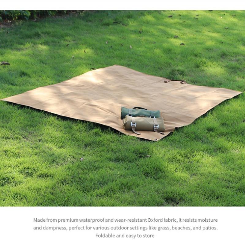Outdoor Waterproof Oxford Cloth Tent Tarp, Heavy Duty Picnic Groundsheet For Camping, Beach Mat, Portable Moisture-proof Floor Cover For Family Travel