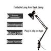 Popular Telescopic Long Arm Clip Lamp for Study, Work, or Nail Art