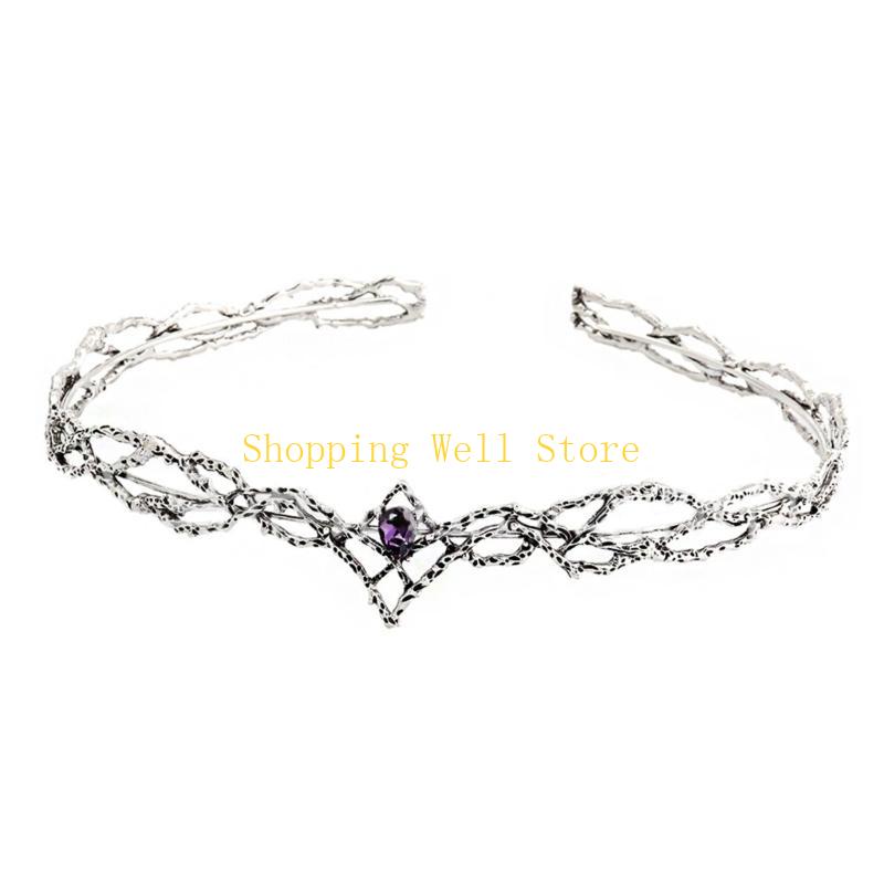 

Fashion Elven King Crowns with Stylish Diamonds Adjustables Size Elegant Designs for Parties and Weddings Decoration