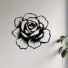 1pc Rose Metal Wall Art, Romantic Rose Sculpture Mural, Valentine Gift, Wedding Decor, Rustproof Wall Decor for Bedroom, Garden Fence