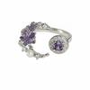 High Value Nine Purple From Fire Sweet Sister Dream Wind Purple Zircon Diamond Star Moon Butterfly Open Ring Stacked Ring