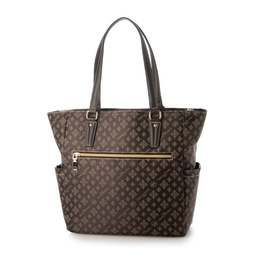 Christian Olivier Multifunctional Tote Bag, Water-Repellent, Jacquard Weave, A4 Size Compatible, 7939 (Chocolate)