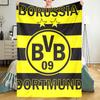 Borussia Dortmund Thema Bedruckte Decke - Perfekt für Sofa, Bett, Reisen & Outdoor-Nutzung | Maschinenwaschbar, Gemütlich & Langlebig.