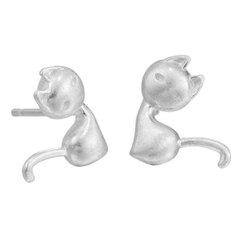 Sterling Silver Color Jewelry Animal New Arrival Voguish Stylish Cute Style Cat Compact Personality Earrings E250Fashion Jewelry