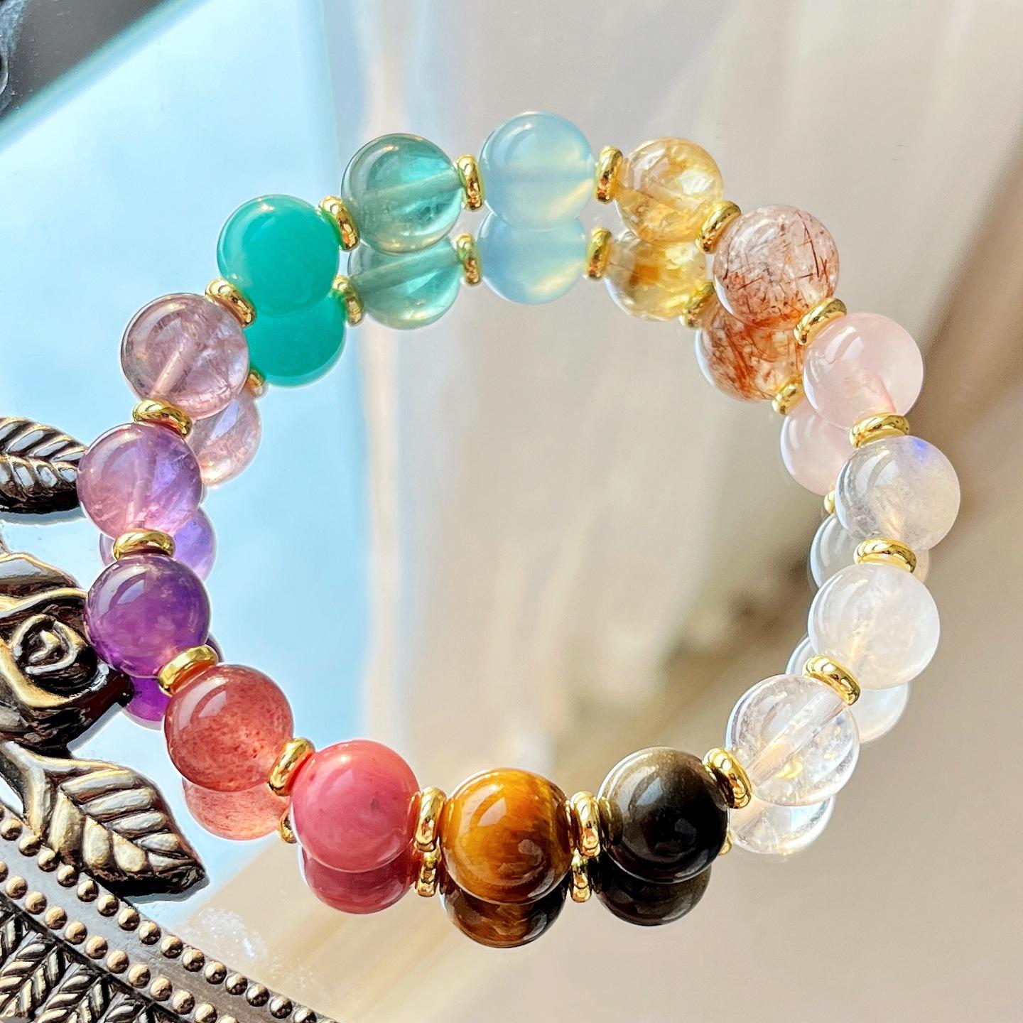 Natural White Crystal Amethyst Tiger S Eye Moonstone Powder Crystal Tianhe Stone Aquamarine Citrine Obsidian Duobao