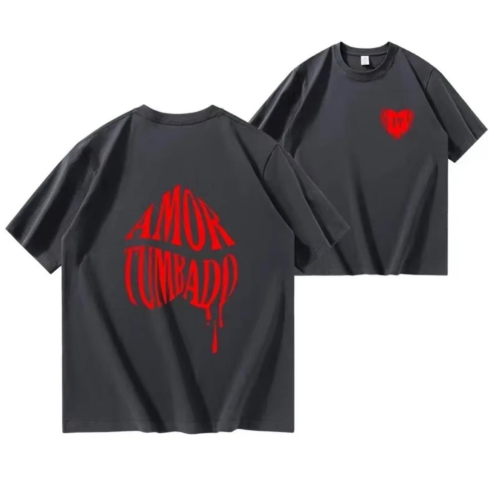 Corridos Tumbados Baumwoll-T-Shirt Herrenmode Natanael Cano Kurzarm-Sweatshirt Damen Casual Harajuku Street Jumper Suda