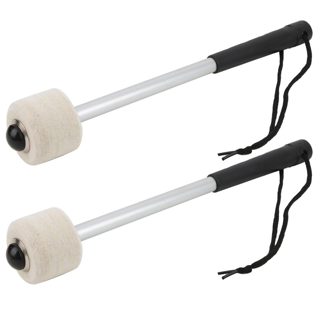 2Pcs Wollfilz Kopf Drumstick Starke Flexibilität Tragbare Rutschfeste Instrument Zubehör