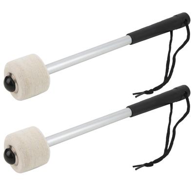 2Pcs Wool Felt Head Drumstick Strong Flexibility Portable NonSlip Instrument Accessories