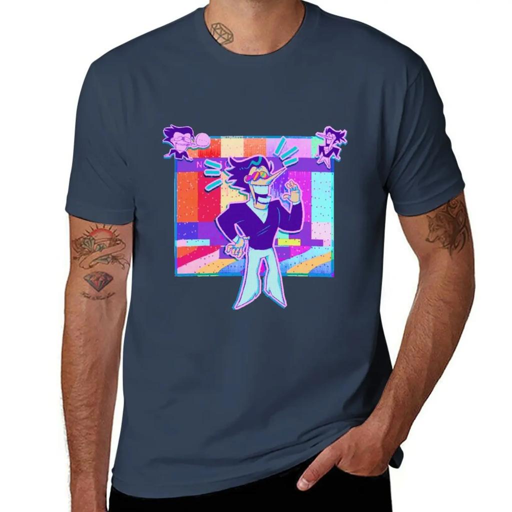 Spamton Deltarune T-shirt plusstorlekar sublim estetisk kläder anime herr grafiska t-shirts hip hop