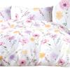 Cotton Bedding 220x200 Satin COTTON Feminine Flowers Colors Pink Lilac
