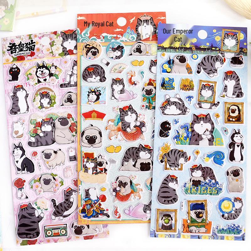 Genuine Our Cat 3D Foam Stickers Cartoon Anime Phone Case Decoration