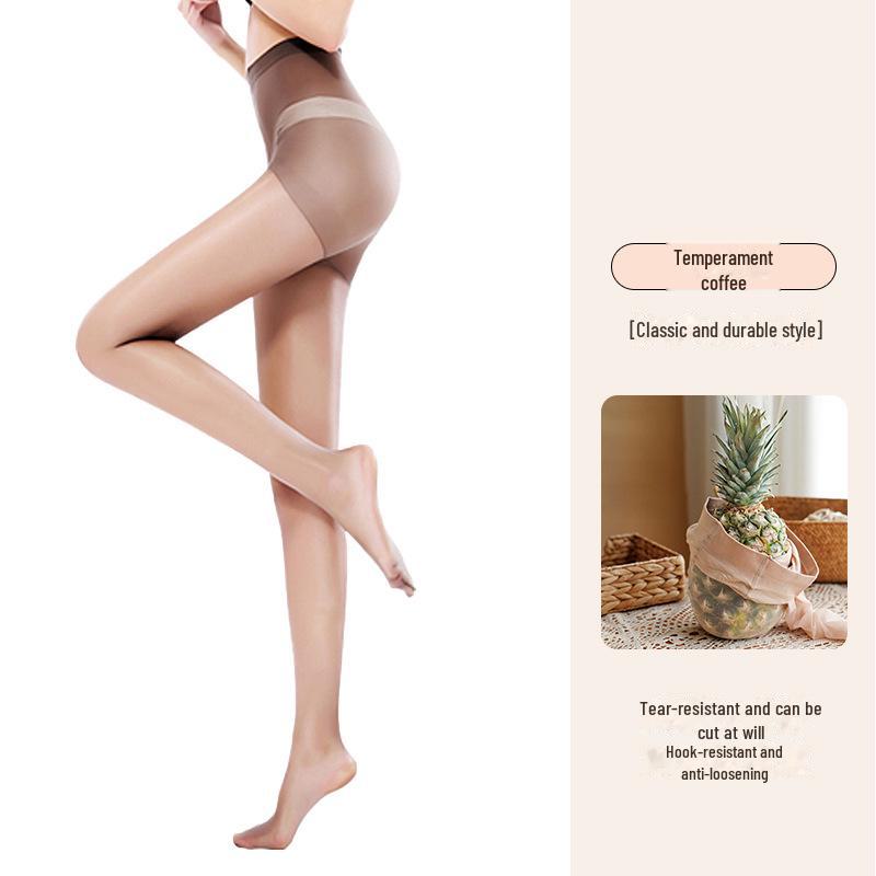 Bonas Women's Summer Sheer Pantyhose: Thin Pineapple Socks, Bare Leg Look, Anti-Snagging Black Stockings.
