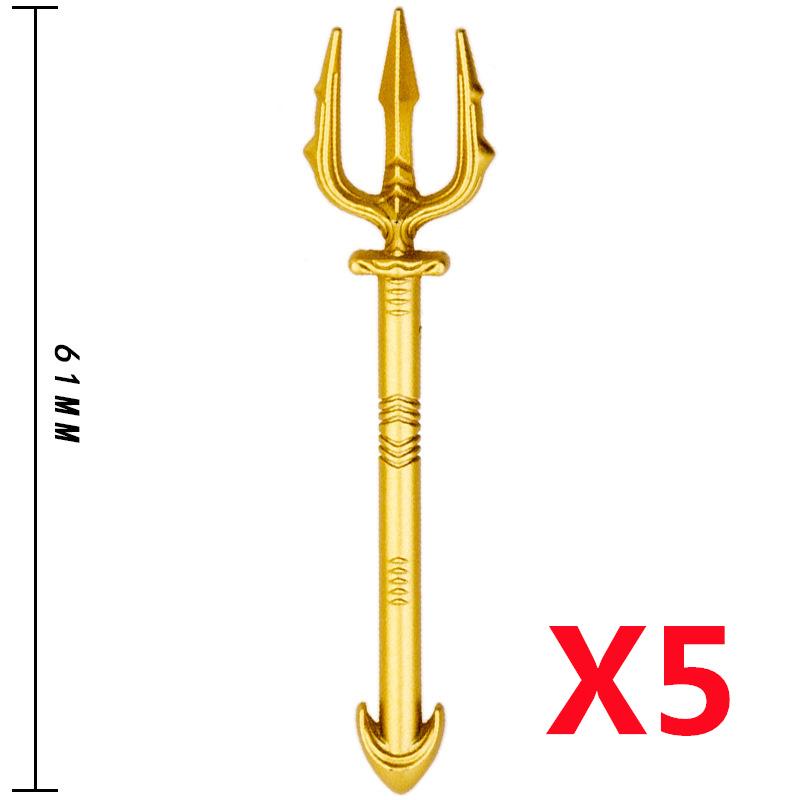 MOC Medieval Military Anime Figures Weapons Building Blocks Toys Soldiers Shield Sword Bow Trident Ax Gun Hammer DIY Gifts K027