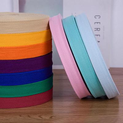 2.5 Cm Cotton Herringbone Tape, 45 Meters - Fabric Strap for Edge Binding and Clothing Accessories