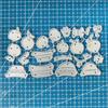 Row of Hats and Apples Metal Cutting Dies Stencils for Scrapbooking/Photo Album Decorative Embossing Paper Cards Crafts