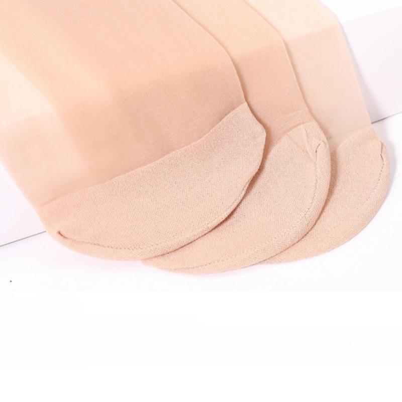 10Pairs Solid Color Socks Women Sexy Elastic Silky Transparent Thin Short Stockings Ladies Casual Ankle Socks