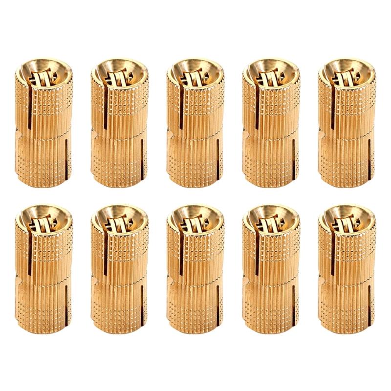 10Pcs Furniture Brass Concealed Hinges Cylindrical Hinges Small Barrels Hinges for Jewelry Keepsake Box Cabinet Door