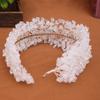 Opaski z koralików kryształowych Opaski ślubne Akcesoria do włosów Luksusowe Srebrne Ciężkie Opaski Akcesoria do sukni ślubnej