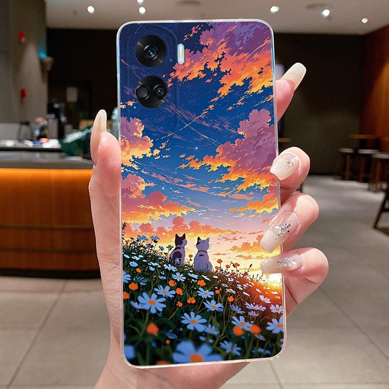 Casing For Honor 90 Lite 5G 2023 Phone Case Luxury Dragon Cute Cat Cool Boys Girls Clear Soft Shell For Honor 90Lite Case Cover