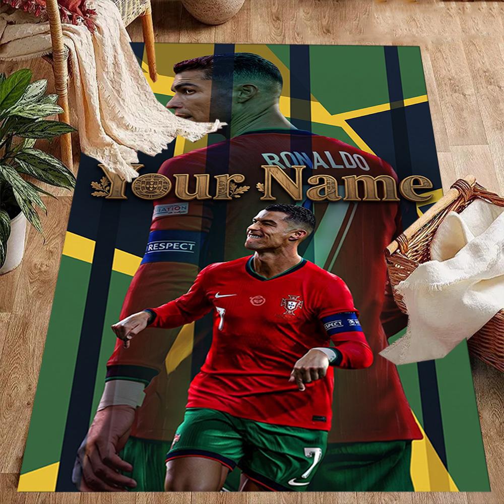 Cristiano Ronaldo (120) Customizable Name Floor Rug Office Rug Design for Decorate room Bedrooms Dining Room Study room Antislip Carpet