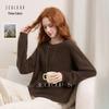 Sancai Wool-Blend Crewneck Knit Sweater