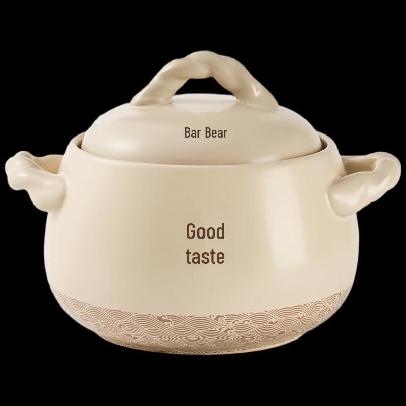 Bear Ceramic Stew Pot